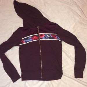 PINK Victoria’s Secret, maroon, zip up hoodie